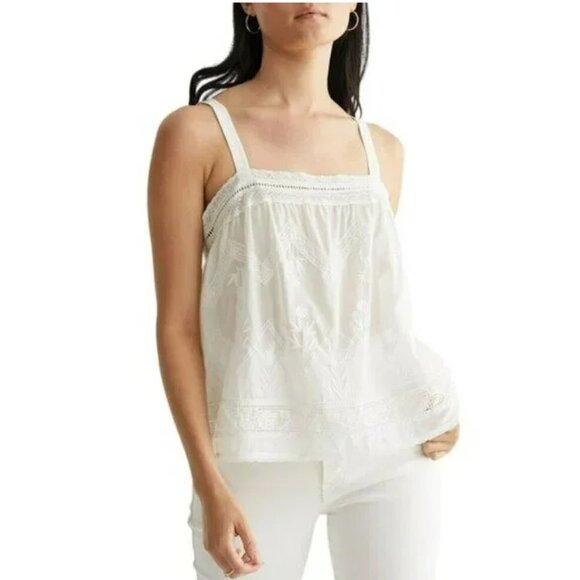 Lucky Brand 100% cotton lace camisole - size M - Picture 1 of 8